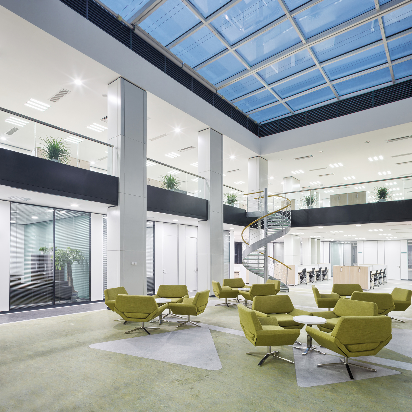 modern office lobby hall interior